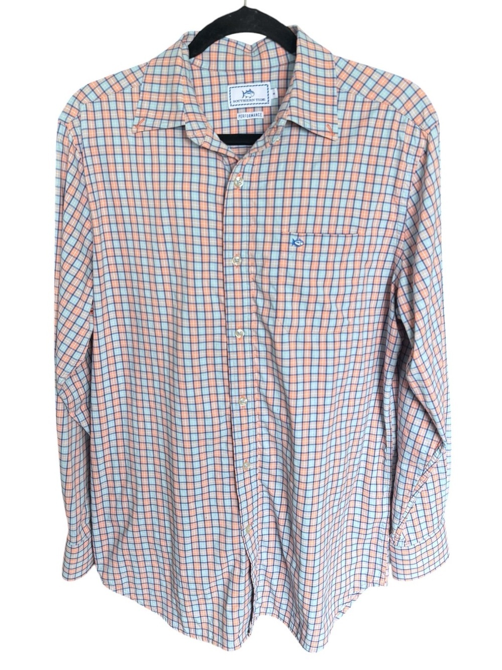 Southern Tide Performance Plaid Button Down Shirt M Coastal Prep Golf BB24